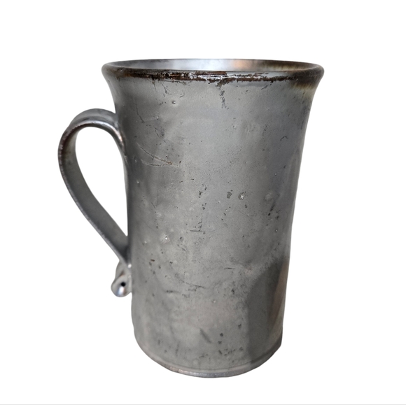 Rugged Pewter Coffee Mug with Stoneware Base – Lightweight and Durable - Picture 4 of 7